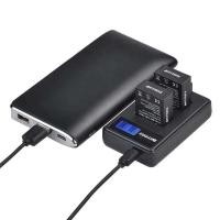 ราคา ❃ 4 ชิ้น Ahdbt-301 แบตเตอรี่ LCD USB Dual Charger สําหรับ Gopro Hero 3 + Black สีขาว Sier Editi ❃ (42955309947)