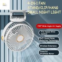 ราคา HOBBYHAVEN พัดลมตั้งโต๊ะขนาดเล็ก พัดลมตั้งโต๊ะส่วนตัว 4 in 1 สร้างสรรค์ พกพาสะดวก แบบพกพา ลมแรงสูง โต๊ะหนีบทนทาน พัดลมคลิประบายความร้อน ท่องเที่ยว (46308618126)