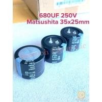 ราคา (แพ็ค1ตัว) C 680UF 250V 105C 35x25mm สีดำ คาปาซิเตอร์ ขาเขี้ยว Matsushita JAPAN C 680UF 250VDC C680UF250V C 680UF250V (18860544601)