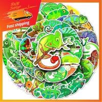 ราคา ส่งจากไทย 50ชิ้น สติกเกอร์ กิ้งก่าคาเมเลี่ยน chameleon cartoon animal stickers พร้อมส่ง (26510667697)
