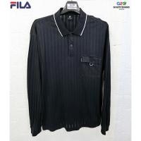 ราคา FILA แท้ อก46 เสื้อยืดโปโลแขนยาวสีดำสปอต (23002843660)