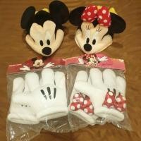 ราคา ขายเป็นคู่ หมวกงับหัว & ถุงมือ Mickey & Minnie มิกกี้เม้าส์ มินนี่เม้าส์ จาก Tokyo Disneyland (3814074516)