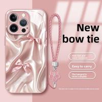 ราคา เคสไอโฟนกันกระแทกซาตินโบว์พร้อมสายคล้องคอ เรียบหรู (42029765468)