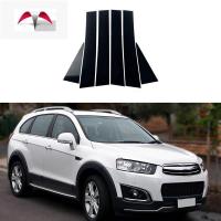ราคา 6 ชิ้น/เซ็ตเปียโนเสาสีดําโพสต์ Fit สําหรับ Chevrolet Captiva 2007-2018 ประตู Trim Decals (40626529476)