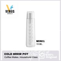 ราคา Cold Brew Coffee Mini Cup Bottle Maker 550ML Filter Stylish & Practical Glass Cold Coffee Tea Maker (53700805917)