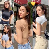 ราคา mayylody เสื้อครอป เว้าหลังเเต่งเชือกผูก สุดฮิต สวยๆเผ็ชมากๆๆ❤️ เสื้อครป ครอป ครอปท็อป เสื้อเว้าหลัง เสื้อโชว์หลัง (11940740408)