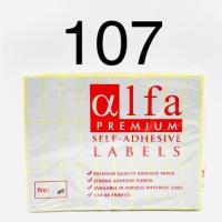 ราคา ALFA 107 LABEL STICKER / Alfa Price สติ๊กเกอร์ป้ายชื่อเชิญ No. 107 / 18 mm x 50 mm (52900132715)