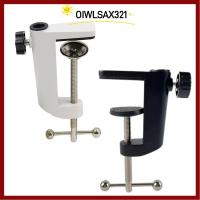 ราคา OIWLSAX321 ขาตั้งไมโครโฟนโต๊ะ, โลหะสีดํา, ที่หนีบสีขาว, สากล C รูปร่างตารางติดตั้ง CLAMP C รูปร่างโต๊ะไมค์ขาตั้งไมโครโฟน (47458669860)
