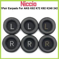 ราคา NICCIO แผ่นรองหูฟัง,ทนทานเปลี่ยนแผ่นรองหูฟัง,ชุดหูฟังโฟมนุ่มแผ่นรองหูฟังสําหรับ AKG K52 K72 K92 K240 K242 หูฟังอุปกรณ์เสริม (49958798806)