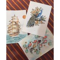 ราคา ภาพวาดมงคล สีน้ำ ขนาดA3 ภาพเรือสำเภา ปลาคราป นกยูงคู่ กระดาษร้อยปอนด์ นำไปใส่กรอบตกแต่งบ้านร้านค้า เสริมโชคลาภสวยงาม (22864227221)