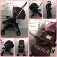ราคา รถเข็นเด็ก Aprica รุ่น Laura Co-Co-Chi ลายจุดน้ำตาล (7369256998)
