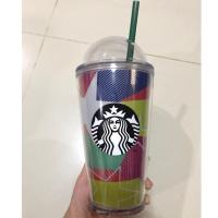 ราคา [แท้] แก้ว Starbucks รุ่น Star Dome ลวดลายสดใส พร้อมหลอดสีเขียว signature (1197501881)