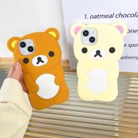 ราคา ร้อนสําหรับiPhone 4 4s 5 5s 6 6s 7 8 Plus SE 2020 11 12 13 Pro Maxปลอกน่ารัก3Dการ์ตูนRilakkumaหมีซิลิโคนอ่อนนุ่มกรณี (26187279564)