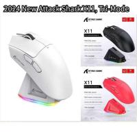 ราคา Attack เมาส์ไร้สาย Shark X11 PAW3311 Bluetooth, เมาส์เกมมิ่ง PC RGB 2.4G 400IPS Bluetooth, (57251220037)