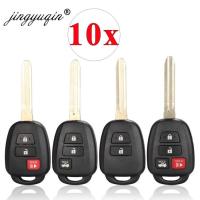 ราคา jingyuqin 10pcs 2/3/4 Buttons Remote Car Key Shell Case Fob For Toyota CAMRY Corolla 2012-2017 RAV4 (50654589618)