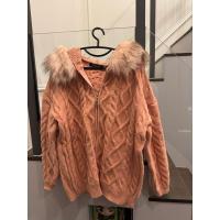 ราคา เสื้อไหมพรม Coatover มีหมวก แต่งขนเฟอร์ สีชมพู ฟรีไซส์ (28677797076)