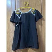 ราคา เสื้อซีทรูดำ ขลิบขาวแขนสั้น (12393527311)