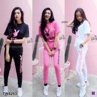 ราคา TW 4293 ชุดเข้าเซท สาวสปอร์ต ชุดวอร์มสาวผอม (ฟรีไซส์ M อก 34-38 เอว25-32 สพ33-38) (1412236646)