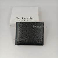 ราคา Guy Laroche แท้!! กระเป๋าสตางค์ผู้ชายใบสั้น มีลิ้นกลาง สีดำ หนังอัดลาย โลโก้GLสีเงิน (26436300520)