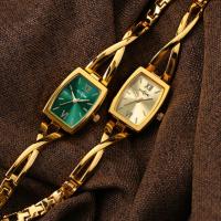 ราคา Heloiune Golden Chain Square Ladies Watch Casual All-Match Quartz Ladies Watch (57207019534)