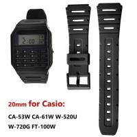 ราคา สายนาฬิกายาง Casio CA-53w สายนาฬิกา Casio CA 53 W สายยางเรซิน Casio (53952714690)