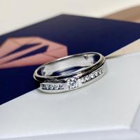 ราคา Eternity class band diamond ring แหวนเพชรแถวตัวเรือนยกระดับ ประดับเพชรกลางเม็ดใหญ่ (18981649456)