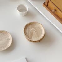 ราคา แผ่นไม้รองแก้ว แผ่นรองแก้ว แผ่นรองสไตล์เกาหลี มินิมอลญี่ปุ่น wooden coaster | faryheyz (8365088189)