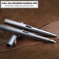 ราคา High Quality Titanium TC4 Tactical Pen 2-In-1 Fountain Ink Pen Self Defense Business Pen EDC Tool Gift Dropshipping (28185499143)