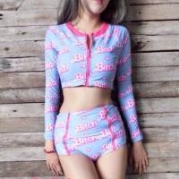 ราคา ชุดว่ายน้ำเอวสูง ชุดว่ายน้ำแขนยาว ชุดว่ายน้ำสีดำ ชุดว่ายน้ำสีชมพู ชุดว่ายน้ำสีฟ้า ชุดว่ายน้ำกันUV (6819412)