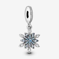 ราคา (ของแท้ หายาก‼️)Rare‼️ Pandora Sparkling Blue Snowflake Dangle แพนโดร่าติ้งเกล็ดหิมะสีฟ้า ของแท้ มือหนึ่ง (28122371585)