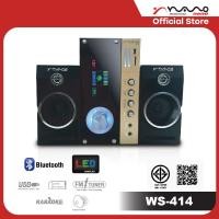 ราคา NANO ลำโพงคอม เชื่อมต่อบลูทูธ เสียบไมค์ร้องเพลงได้ SPEAKER 2.1CH รุ่น WS-414 (7929977144)