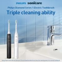 ราคา Philips Diamond Clean HX5070 แปรงสีฟันไฟฟ้า 3X ทําความสะอาดและ 0.08s การควบคุมความเร็ว 40 วันเครื่องชาร์จ USB W/C2 หัวแปรง (27842231306)