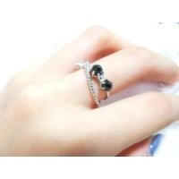 ราคา BLA-nin แหวนเงินแท้ ประดับนิล+เพชร CZ สไตล์มินิมอล (5983136585)