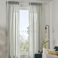 ราคา [2 ชิ้น] IKEA ROSENROBINIA ผ้าม่านโปร่ง 1 คู่, Langsir 1 pasang, 145x250 ซม., ผ้าม่าน (41674067540)
