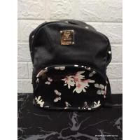 ราคา กระเป๋าเป้แฟชั่น เป้หนังสีดำลายดอกไม้ (20282366168)