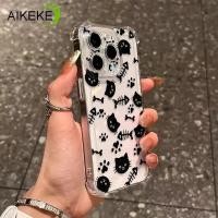 ราคา SAMSUNG ตลกกระดูกปลาสี่มุมเคสโทรศัพท์สําหรับSamsung Galaxy S10 Lite S10E S10 S9 S8 Plus S7 Edgeหมายเหตุ 20 Ultra 10 Plus Lite 9 8 5G 4Gการ์ตูนแมวกันกระแทกClear Softปลอก (42775149233)