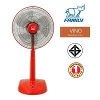 ราคา Family พัดลมสไลด์ตั้งพื้น 16 นิ้ว สีแดง รับประกัน 1 ปี (1988466831)