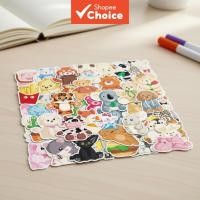 ราคา สติกเกอร์ลายการ์ตูนสัตว์น่ารัก 50 ชิ้น DIY กันน้ํา สําหรับตกแต่งแล็ปท็อป หมวกกันน็อค (45701028765)