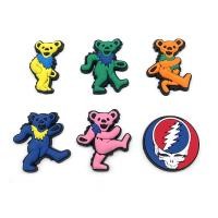 ราคา Grateful Dead Charm PVC สำหรับ Crocs รองเท้าแตะ การ์ตูน ของขวัญวันเกิดสำหรับผู้หญิงและผู้ชาย (19943491750)