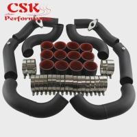 ราคา 2.75'' Turbo Intercooler Piping Kit Fit For Nissan GT-R R35 VR38DET VR38 09-15 Black (41629552814)