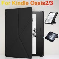 ราคา Flip Casing สําหรับ Kindle Oasis2 Oasis3 9th 10th Gen CW24Wi S8IN4O Kindle oasis E-book Case Multi-Fold Deformable ฝาครอบป้องกัน (55559151960)