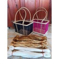 ราคา โครงตระกร้า กระเป๋าทรงสี่เหลี่ยมโครงตระกร้าหวายแท้หวายเทียมพร้อมเส้นสาน (20577186440)