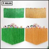 ราคา กระโปรงโต๊ะหญ้า MELEN, กระโปรงโต๊ะฟางสีฟางปาร์ตี้ฮาวาย, ตกแต่งงานปาร์ตี้ DIY ฮาวายธีมผ้าปูโต๊ะปาร์ตี้ (47807078264)