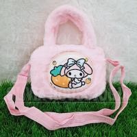 ราคา My Melody Pink Fur Sling Bag My Melody Round Tote Bag กระเป๋าสะพายมายเมโลดี้ (41205718425)