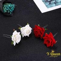 ราคา กิ๊บติดผม ผ้าไหม รูปดอกกุหลาบ สีแดง เครื่องประดับ สําหรับเจ้าสาว งานแต่งงาน (19728544932)