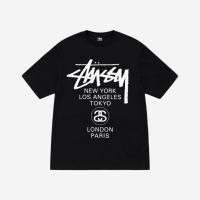 ราคา ♞,♘,♙เสื้อยืด Stussy World Tour แท้ 100% สีดํา WHF (28437649551)