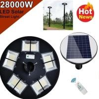 ราคา โคมไฟ UFO 10 ทิศทาง LED 22000W - 28000W Square Light ไฟถนน ไฟโซล่าเซลล์ Solar Street Light พลังงานแสงอาทิตย์ LED แสงขาว (8360929970)