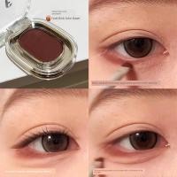 ราคา eyeshadow อายแชโดว์ Solid Color Anti-Oxidation Coral Brick Color Down to Lying Silkworm!Monochrome Eyeshadow Palette Matte Color Rendering Long Lasting Non-Smudge Red Brown (25597936832)