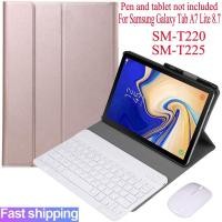 ราคา Galaxy Tab A7 Lite คีย์บอร์ดสําหรับ Samsung Galaxy Tab A7 Lite 8.7 SM-T220 SM-T225 ไร้สายบลูทูธคีย์บอร์ดเมาส์กรณีปลอก (41879152002)