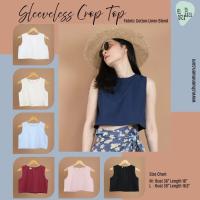 ราคา Sleeveless Crop Top เสื้อครอปแขนกุด (Cotton Linen) (22519009865)
